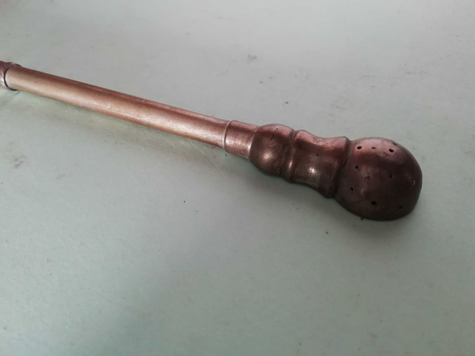 Bomba e cuia para chimarrão - Prata e cabaça