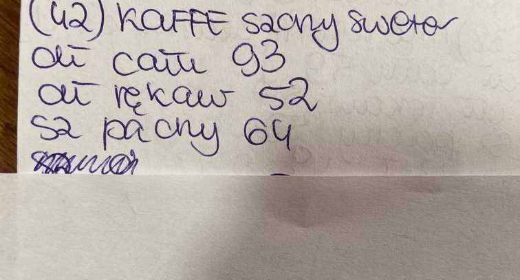42 44 kaffe dlugi sweter szary long welna moher oversize narzuta
