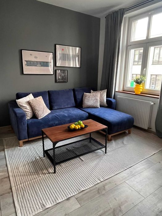 Katowice, ul. Wojewódzka, 42 m2, sypialnia, garderoba, salon z aneksem kuchennym