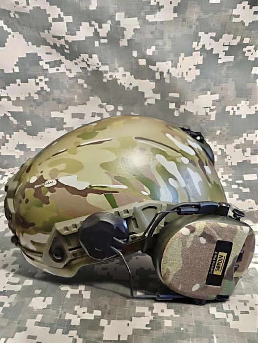 Військові навушники Sordin® + наліпки MultiCam® + кріплення на шолом‼️