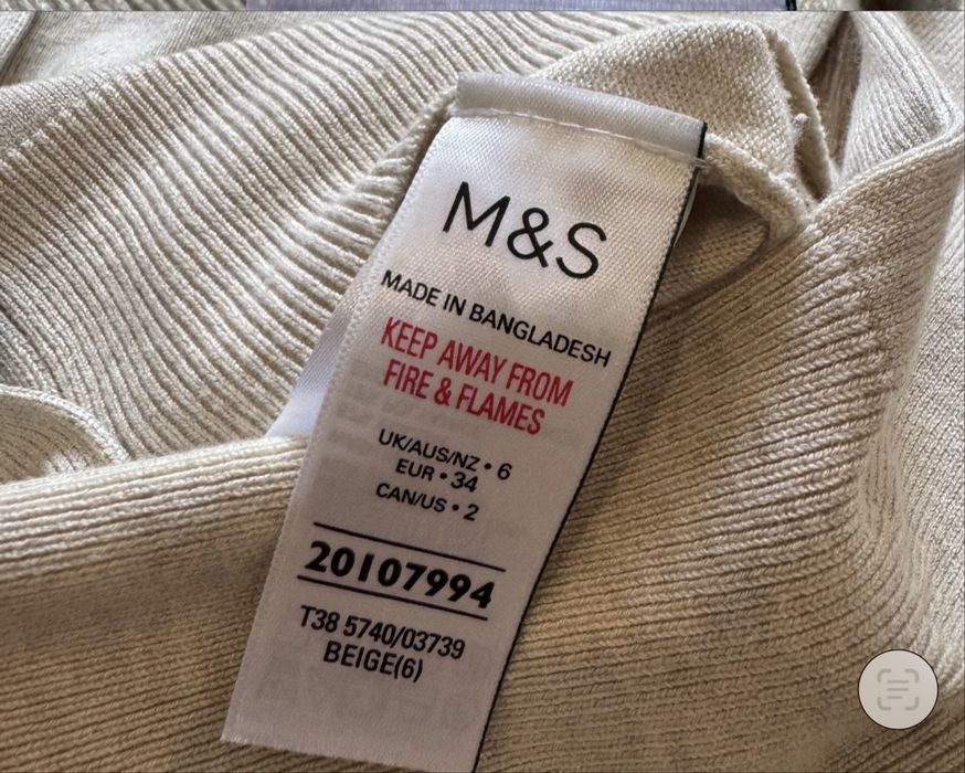 Мʼягенький бежевий кардиган від marks & spencer