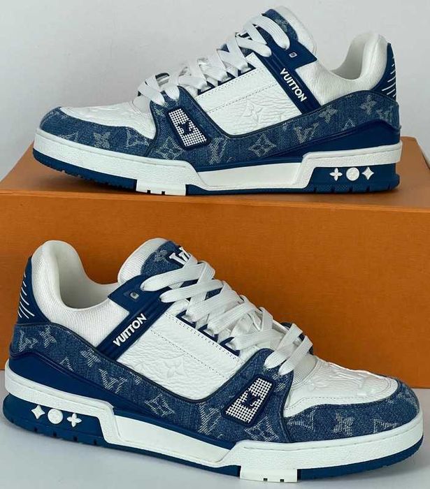 Louis Vuitton LV Trainer White Blue R.42