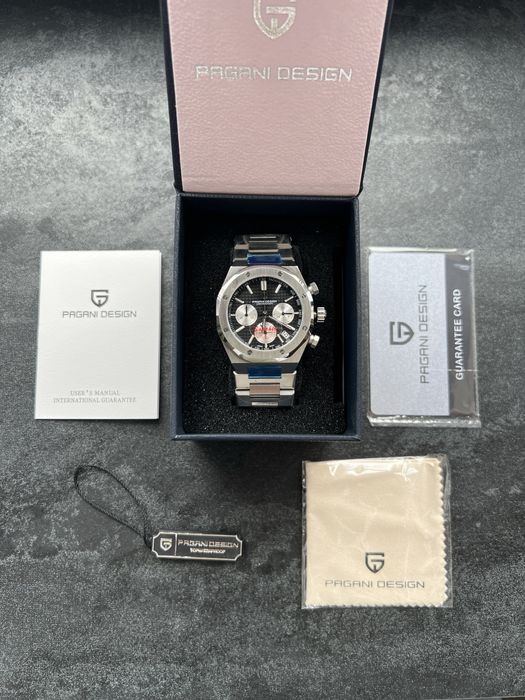 Хронограф 200м Pagani PD-1707 сапфір Seiko VK63 Часы мужские