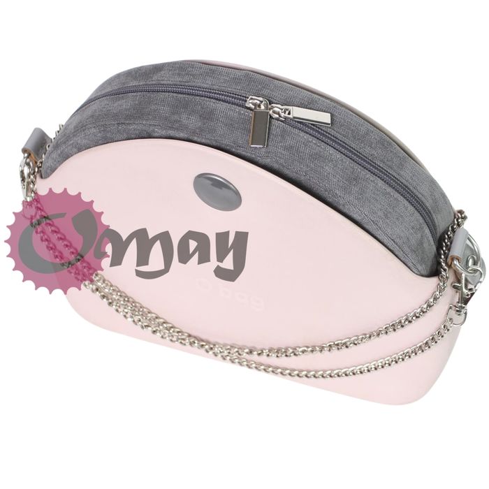 Szary Welur organizer do OBAG MOON LIGHT elegancki 2 kieszenie OMAY