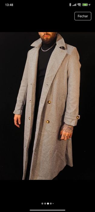 Sobretudo Cinzento N Novo