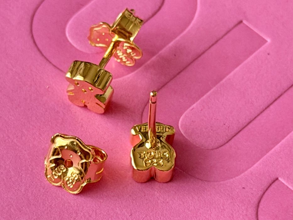 Tous sweet dolls nowe kolczyki 0.7 cm srebro pozłacane