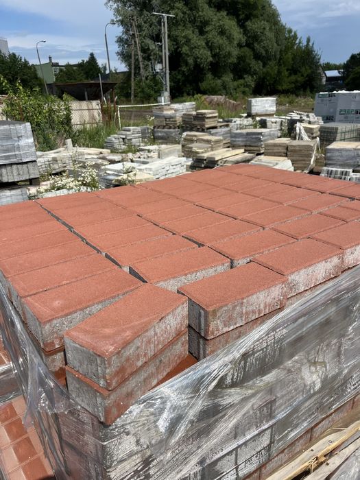 Kostka brukowa czerwona 6cm I gat