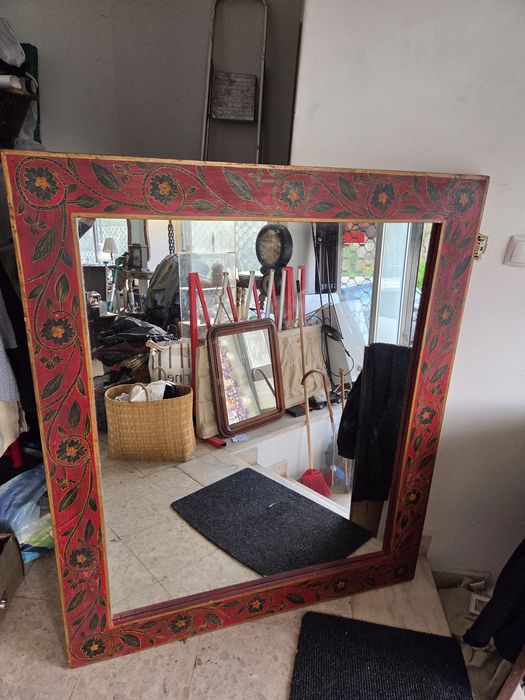 Espelho indiano pintado à mão
