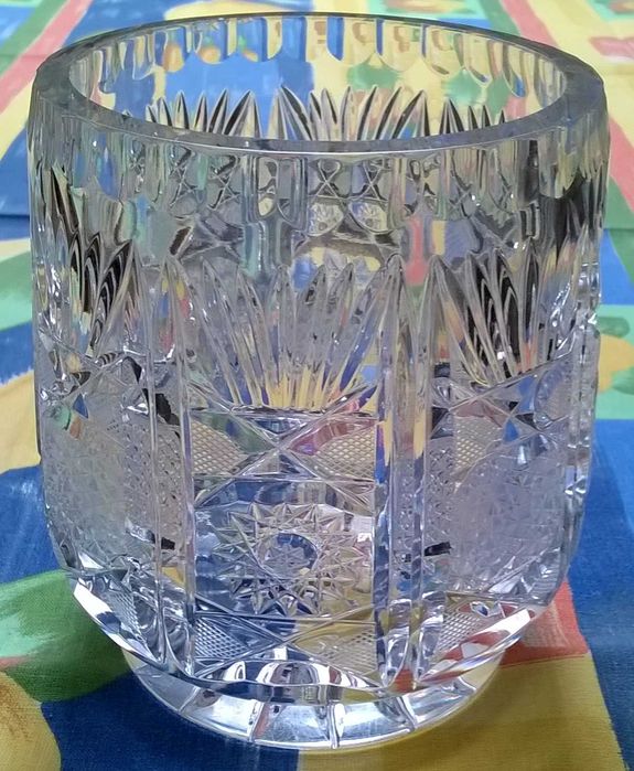 Wazon kryształowy – kryształ PRL – 12 cm