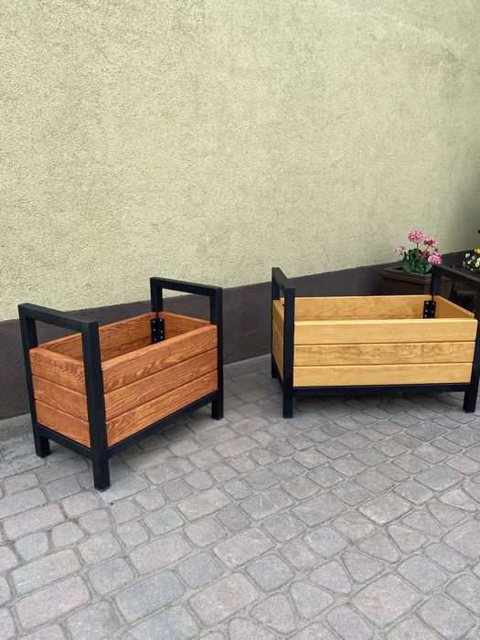 Donice ogrodowe loft – stal + drewno, nowoczesny design