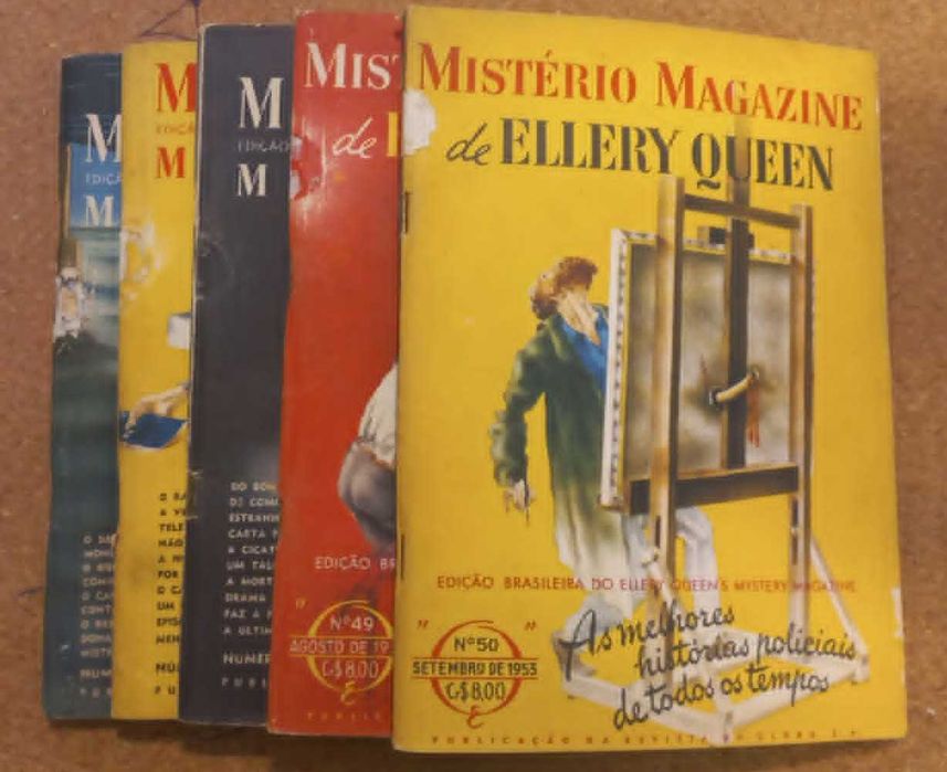 5 livros - Mistério Magazine de Ellery Queen do nº 46 ao 50, (Ano de 1953)
