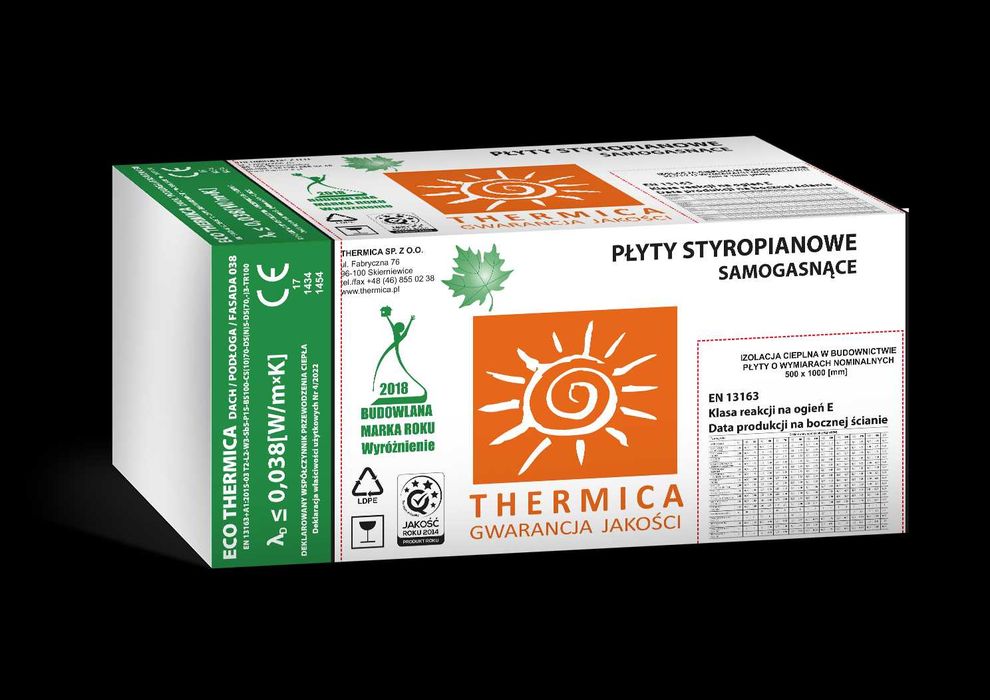 Styropian, THERMICA, Eco Thermica EPS S / Fasada 038