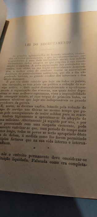 Serviços do Recrutamento Militar, Lei e Regulamento (1912)