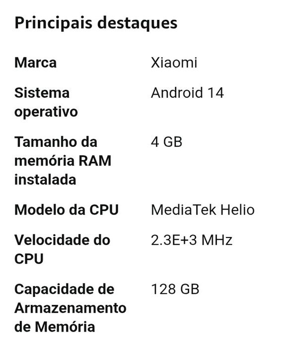 Telefone REDMI Xiaomi