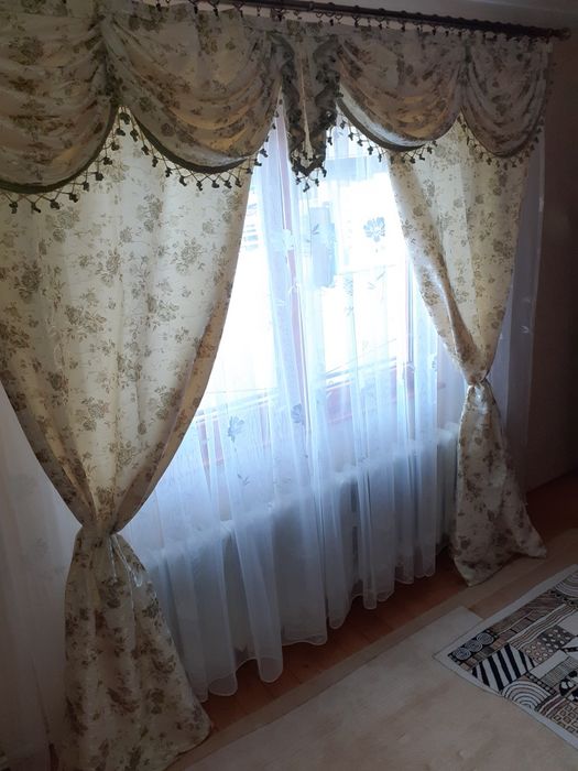 Комплект тюль ламбрикен готові штори