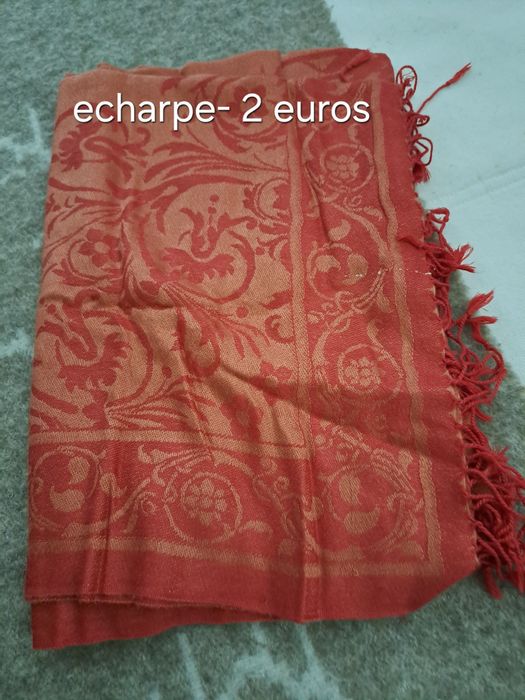 4 Echarpes,em lã, tecido leve e tecido grosso- 2 euros cada