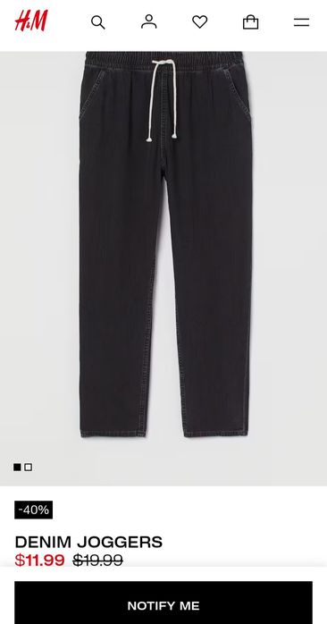 H&M S-M wygodne NOWE elastyczne spodnie joggersy czarne