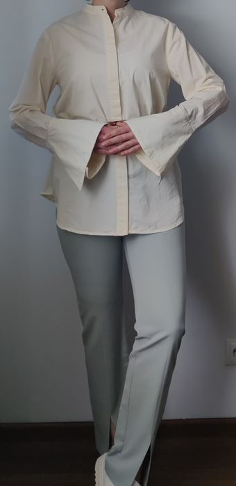 Кежуал штани брюки пудрово-блакитні S-M