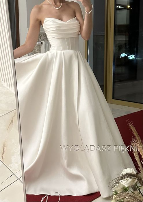 Suknia ślubna gorsetowa XS