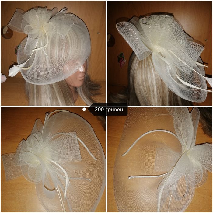 Вуалетка на ободке. Шляпка. Ободок. Обруч.
