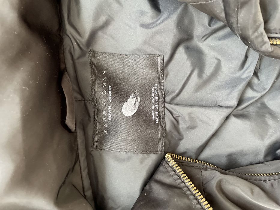 Куртка пухова, зимова куртка пух Zara