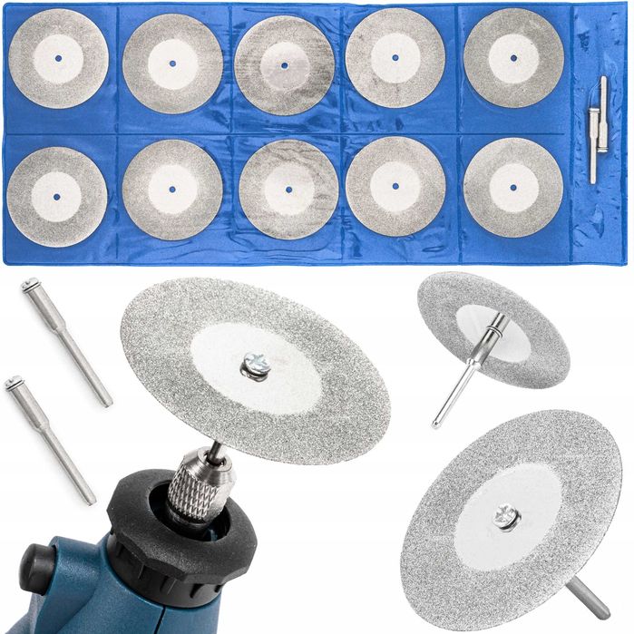 TARCZE Diament Tnące 22mm MINI SZLIFIERKA 10 sztuk 2 x  trzpień 35mm