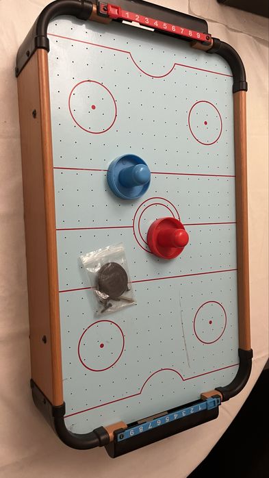 Mesa Air Hockey de mesa portátil com marcador de pontuação