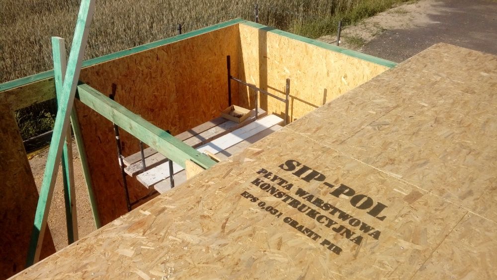 Panele SIP 174mm EPS 3m CERTYFIKAT ,pir panel ,domy całoroczne SIP-POL