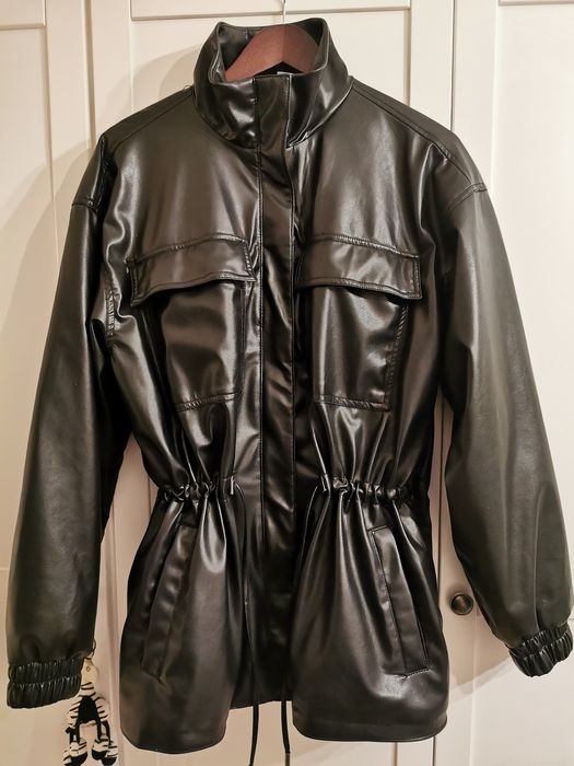 Kurtka regulowana w pasie H&M skóra ekologiczna