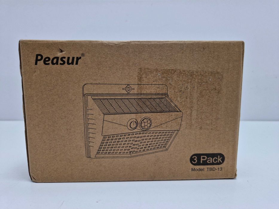 Peasur lampy solarne zewnętrzne led z czujnikiem ruchu 3 sztuki