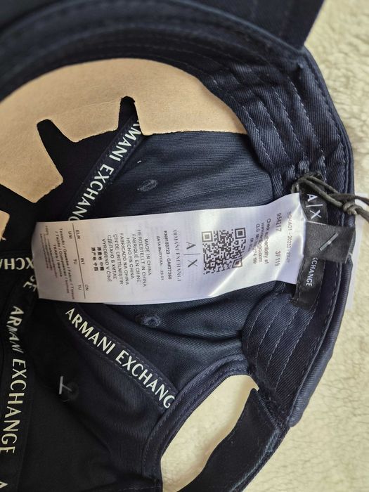 Nowa granatowa czapka z daszkiem bejsbolówka Armani Exchange z metką