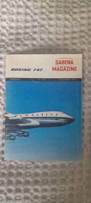 Magazyn Sabena nr 101 grudzień 1970 Boeing 747 Vintage Retro