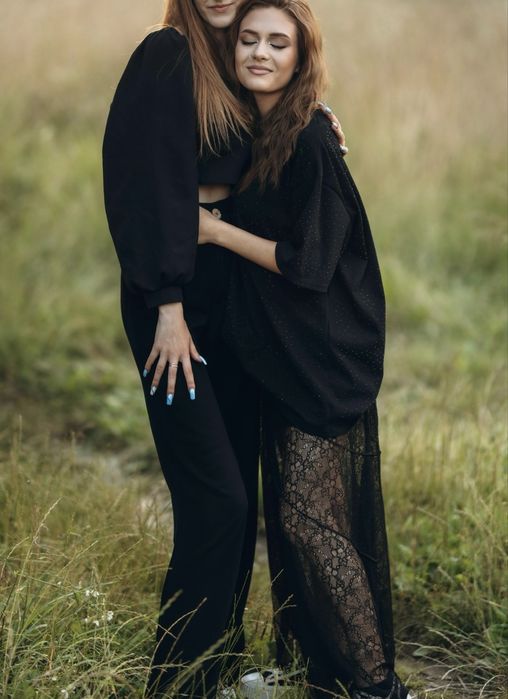 Мереживна спідниця чорна