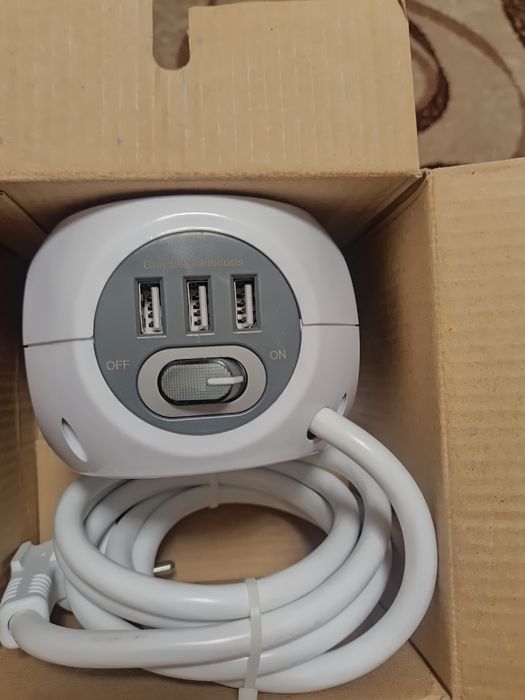 Сетевой фильтр удлинитель mini куб Electraline