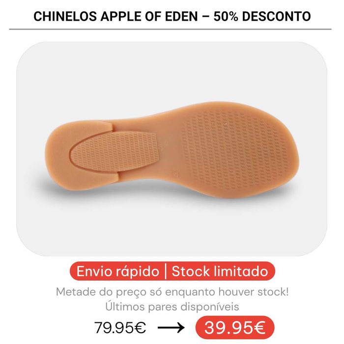 50% Desconto - Chinelo Apple of Eden Shoes