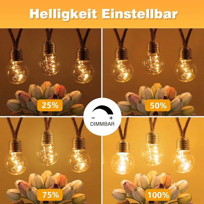 StarryEver Girlanda świetlna sterowana pilotem 9m 20 żarówek