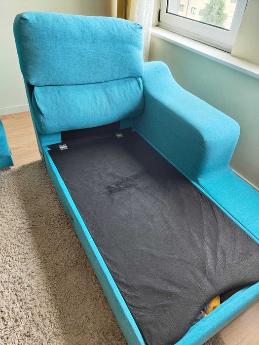 Sofa Conforama 3 lugares c/ chaise longue + arrumação + pufe