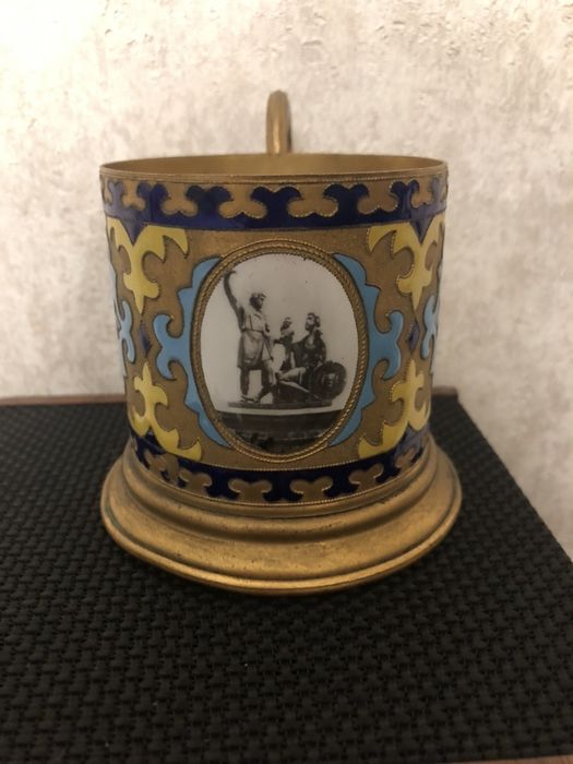 Подстаканник СССР «Минин и Пожарский» латунь