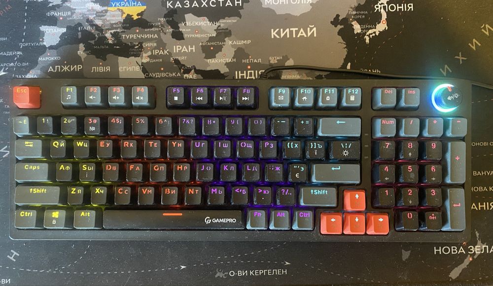GAMEPRO MK 120 R. Геймерська, ігрова клавіатура, червоний свіч, меха
