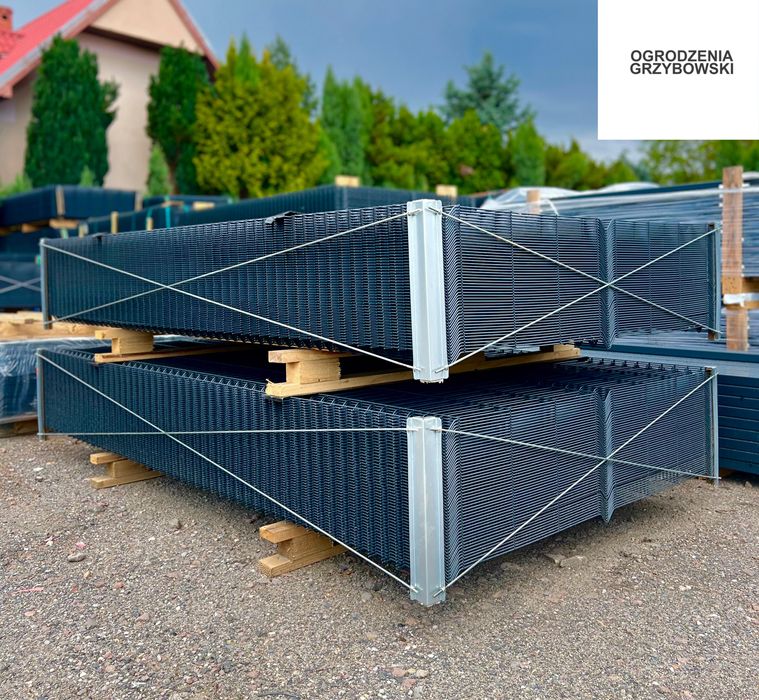 Ogrodzenie panelowe 3D 123cm fi4 zestaw 100 mb.