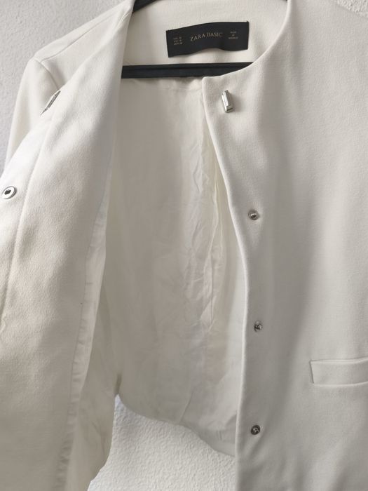 Blazer branco curto