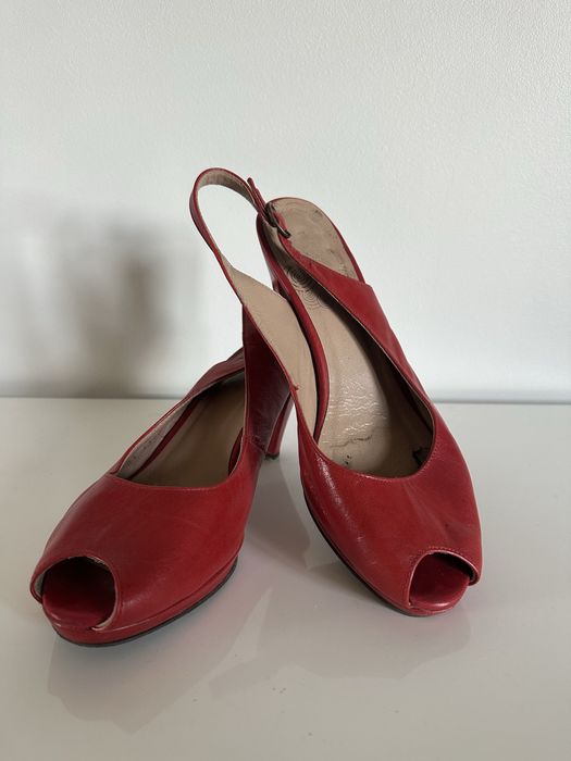 Skórzane szpilki Ryłko