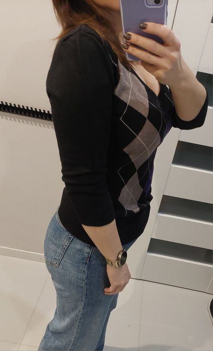 Sweter romby rękaw 3/4 H&M r. M