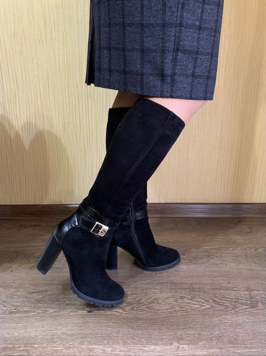 Зимові чоботи 36 р. - натуральний замш