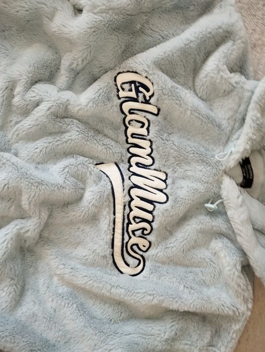 Gruba ciepła pluszowa bluza oversize Bershka M L XL