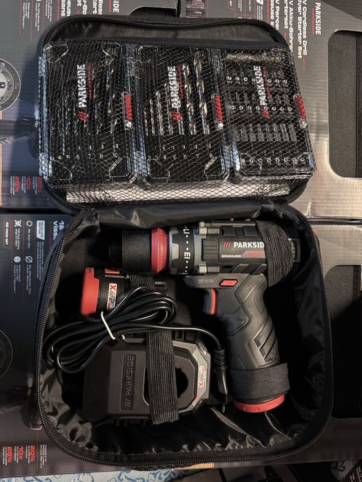 Set Parkside Performance 12V Brushless (Novo)+ 2 Baterias + Acessorios