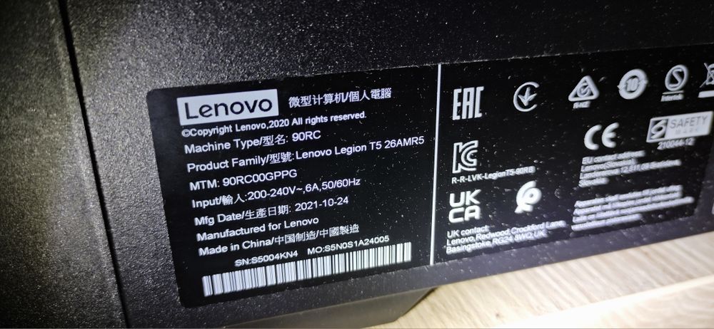 Computador Lenovo Legion T5 Ryzen 24GB RAM - RTX3060 12GB - NVME 512GB