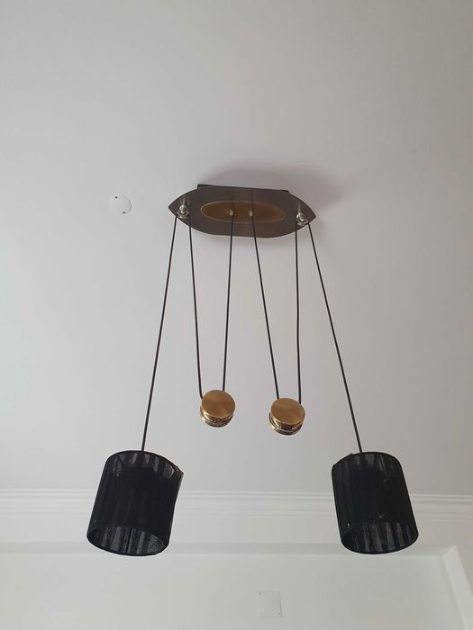 Candeeiro de Teto Suspenso com Roldanas / Estilo Vintage Industrial