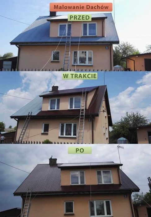 Malowanie mycie dachów i elewacji, Naprawa orynnowania