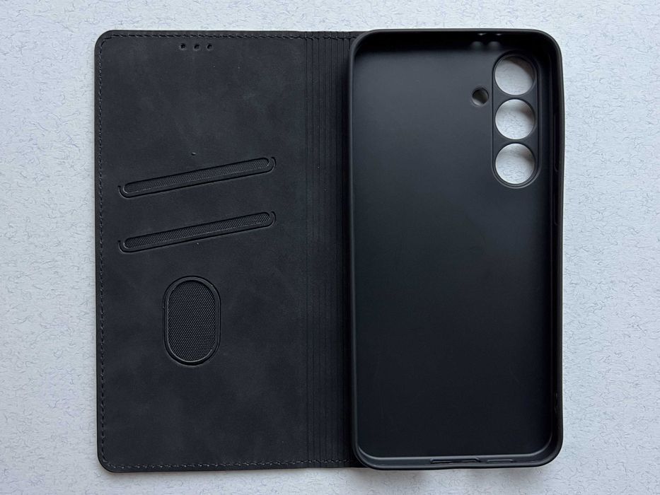 Samsung Galaxy S24 FE чохол книжка еко шкіра слоти для карт чехол